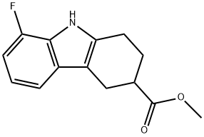 methyl 8-fluoro-2,3,4,9-tetrahydro-1H-carbazole-3-carboxylate Struktur