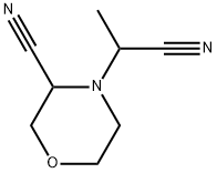 4-Morpholineacetonitrile, 3-cyano-α-methyl- Struktur