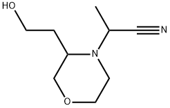 4-Morpholineacetonitrile, 3-(2-hydroxyethyl)-α-methyl- Struktur