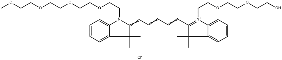 N-(m-PEG4)-N'-(hydroxy-PEG2)-Cy5 Struktur