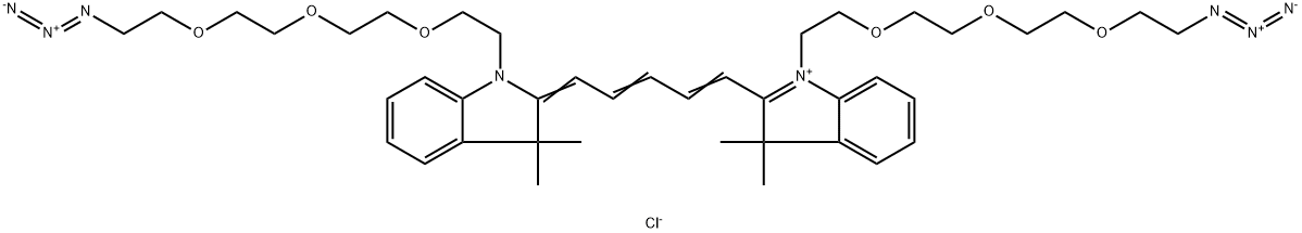 N,N'-bis-(azide-PEG3)-Cy5 Struktur