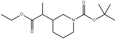 tert-butyl 3-(1-ethoxy-1-oxopropan-2-yl)piperidine-1-carboxylate Struktur