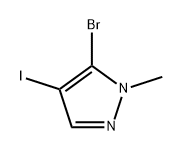 5-bromo-4-iodo-1-methyl-1H-pyrazole Struktur