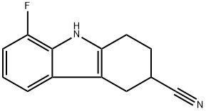 8-fluoro-2,3,4,9-tetrahydro-1H-carbazole-3-carbonitrile Struktur