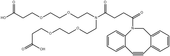 N-DBCO-N-bis(PEG2-acid) Struktur