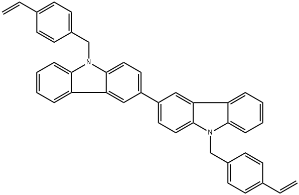 9,9′-Bis[(4-ethenylphenyl)methyl]-3,3′-bi-9H-carbazole Struktur