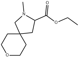 Ethyl 2-methyl-8-oxa-2-azaspiro[4.5]decane-3-carboxylate Struktur