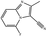 5-fluoro-2-methylimidazo[1,2-a]pyridine-3-carbonitrile Struktur