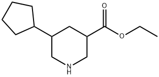 ethyl5-cyclopentylpiperidine-3-carboxylate Struktur