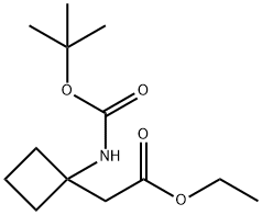 ethyl 2-(1-(tert-butoxycarbonyl)cyclobutyl)acetate Struktur