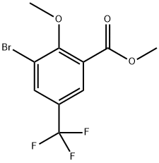 Methyl 3-bromo-2-methoxy-5-(trifluoromethyl)benzoate Struktur