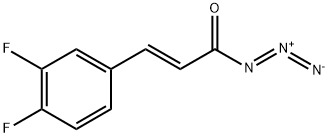 2-Propenoyl azide, 3-(3,4-difluorophenyl)-, (2E)- Struktur