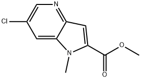 methyl 6-chloro-1-methyl-1H-pyrrolo[3,2-b]pyridine-2-carboxylate Struktur