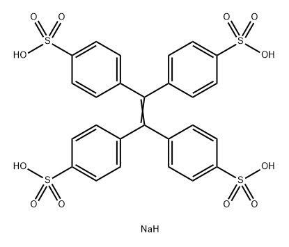 sodium 4,4',4'',4'''-(ethene-1,1,2,2-tetrayl)tetrabenzenesulfonate Struktur