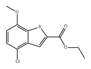 ethyl 4-chloro-7-methoxybenzo[b]thiophene-2-carboxylate Struktur