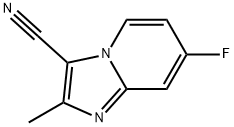 7-fluoro-2-methylimidazo[1,2-a]pyridine-3-carbonitrile Struktur