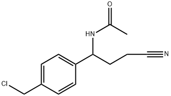 N-[1-[4-(Chloromethyl)phenyl]-3-cyanopropyl]acetamide Struktur