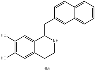 6,7-Isoquinolinediol, 1,2,3,4-tetrahydro-1-(2-naphthalenylmethyl)-, hydrobromide (1:1) Struktur