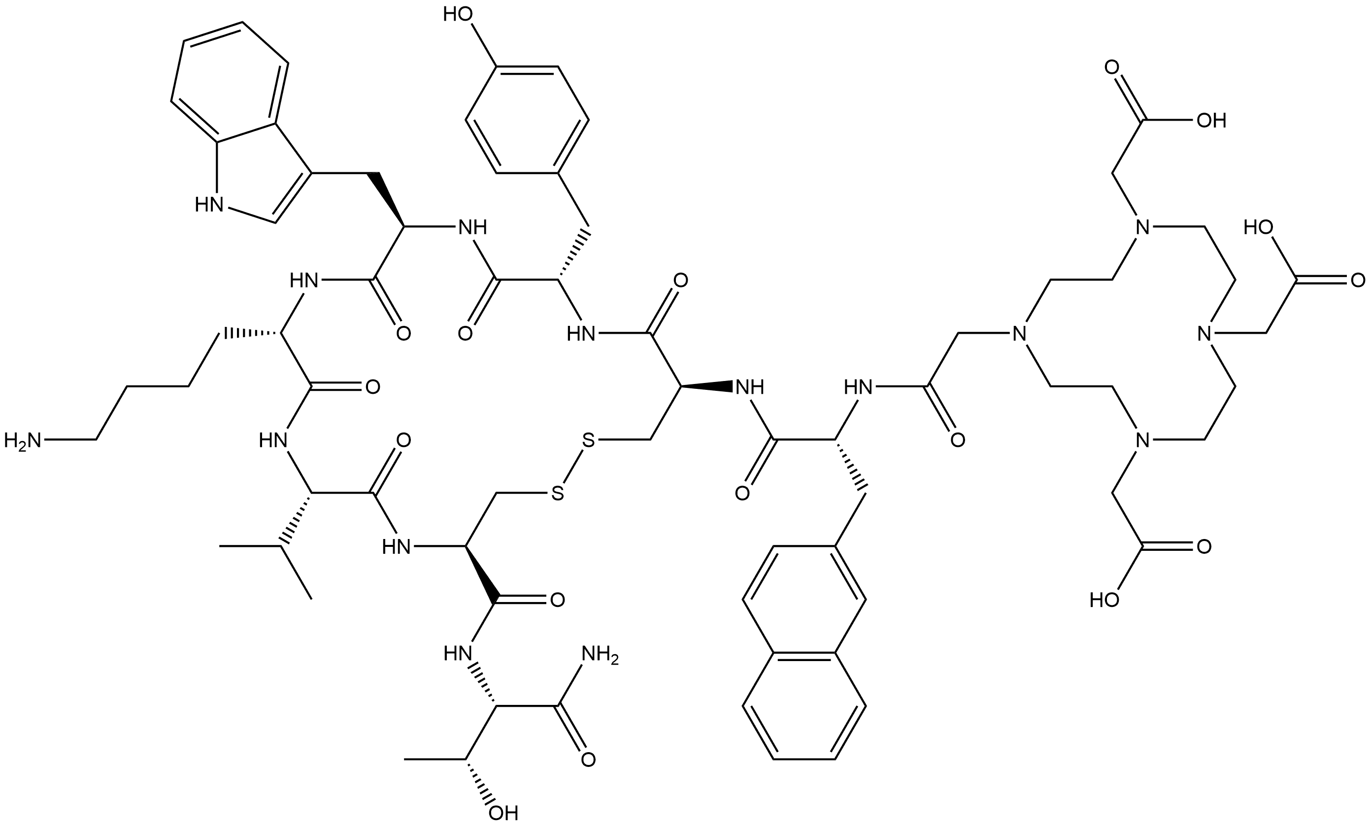 DOTA-BIM-23014:DOTA-Lanreotide Struktur