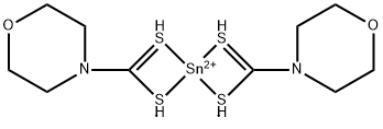 Tin, bis(4-morpholinecarbodithioato-S,S′)-, (T-4)- Structure