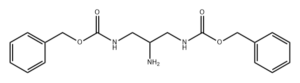 Carbamic acid, N,N'-(2-amino-1,3-propanediyl)bis-, C,C'-bis(phenylmethyl) ester Struktur