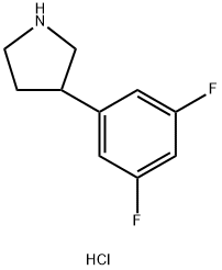 3-(3,5-Difluorophenyl)pyrrolidine hcl Struktur