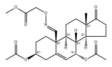 Acetic acid, [[[(3beta,7alpha,19E)-3,7-bis(acetyloxy)-17-oxoandrost-5-en-19- Struktur