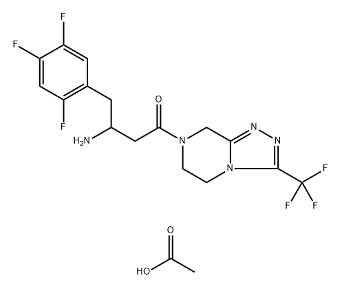 rac-Sitagliptin Acetate Salt Struktur