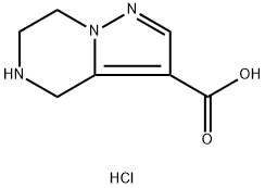 4H,5H,6H,7H-pyrazolo[1,5-a]pyrazine-3-carboxylic acid dihydrochloride Struktur