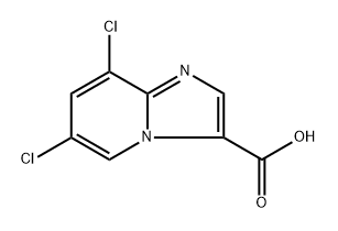 6,8-dichloroimidazo[1,2-a]pyridine-3-carboxylic acid Struktur