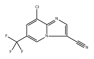 8-chloro-6-(trifluoromethyl)imidazo[1,2-a]pyridine-3-carbonitrile Struktur