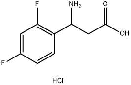 Benzenepropanoic acid, β-amino-2,4-difluoro-, hydrochloride (1:1) Struktur