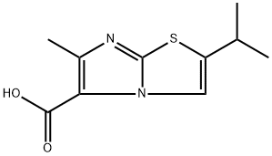 6-methyl-2-(propan-2-yl)imidazo[2,1-b][1,3]thiazole-5-carboxylic acid Struktur