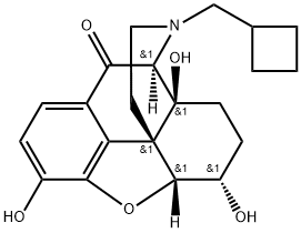 Morphinan-10-one, 17-(cyclobutylmethyl)-4,5-epoxy-3,6,14-trihydroxy-, (5α,6α)- (9CI) Struktur