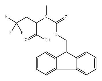 2-({[(9H-fluoren-9-yl)methoxy]carbonyl}(methyl)a
mino)-4,4,4-trifluorobutanoic acid Struktur