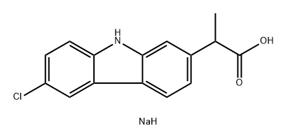 Sodium 6-Chloro-α-methyl-9H-carbazole-2-acetate Struktur