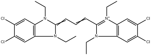 5,5',6,6'-tetrachloro-1,1',3,3'-tetraethylbenzimidazolocarbocyanine Struktur