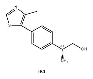 Benzeneethanol, β-amino-4-(4-methyl-5-thiazolyl)-, hydrochloride (1:1), (βR)- Struktur