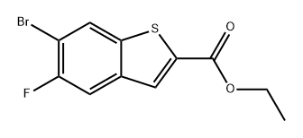 ethyl 6-bromo-5-fluorobenzo[b]thiophene-2-carboxylate Struktur