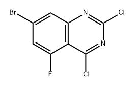 7-bromo-2,4-dichloro-5-fluoroquinazoline Struktur