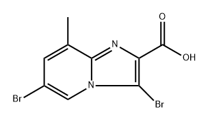 3,6-dibromo-8-methylimidazo[1,2-a]pyridine-2-carboxylic acid Struktur