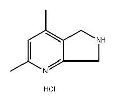 5H-?Pyrrolo[3,?4-?b]?pyridine, 6,?7-?dihydro-?2,?4-?dimethyl-?, hydrochloride (1:2) Struktur