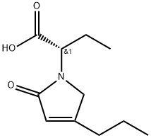 1H-Pyrrole-1-acetic acid, α-ethyl-2,5-dihydro-2-oxo-4-propyl-, (αS)- Struktur