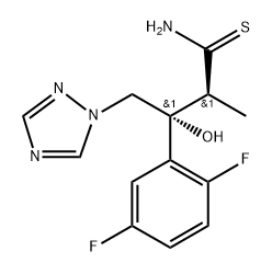 1H-1,2,4-Triazole-1-butanethioamide, β-(2,5-difluorophenyl)-β-hydroxy-α-methyl-, (αS,βR)- Struktur