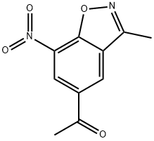 1-(3-methyl-7-nitrobenzo[d]isoxazol-5-yl)ethan-1-one Struktur