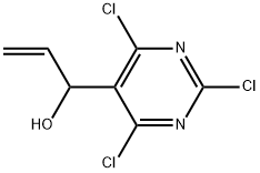 5-Pyrimidinemethanol, 2,4,6-trichloro-α-ethenyl- Struktur