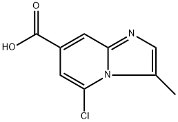 5-chloro-3-methylimidazo[1,2-a]pyridine-7-carboxylic acid Struktur