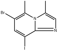 6-bromo-8-iodo-3,5-dimethylimidazo[1,2-a]pyridine Struktur