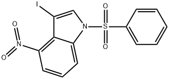 1-(benzenesulfonyl)-3-iodo-4-nitro-1H-indole Struktur