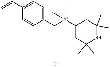 4-ethenyl-N,N-dimethyl-N-(2,2,6,6-tetramethyl-4-piperidinyl) benzenemethanaminium chloride (1:1) Struktur